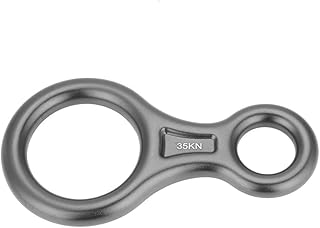 35KN 8 Ring Climbing Rappel Descender Alumínio Rappel Ring Rock Gear Para Rappelling Belaying Climbing(Cinza)