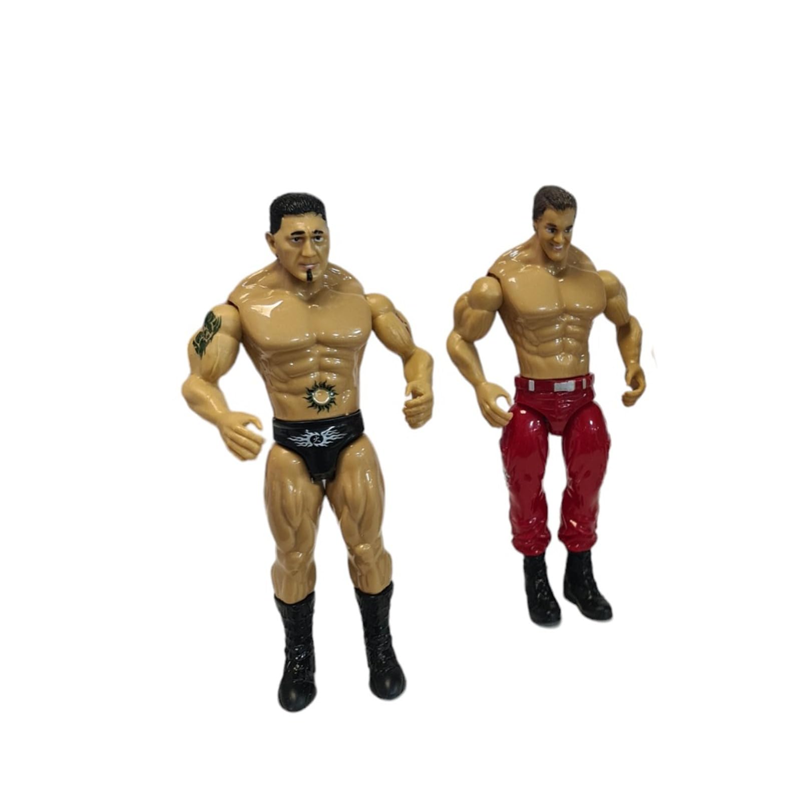 YSAMAX Mini Wrestling Action Figures For Kids, Durable, Realistic Design With Moveable Joints, Endless Hours Of Fun And Imaginative Play, Gift For Kids, Random Figures, (2PCS)