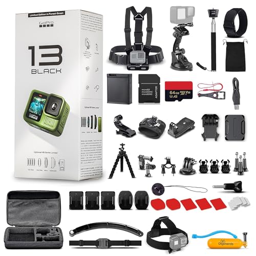 GoPro HERO13  in Forest Green - Waterproof Action Camera with 5.3K HDR Video, 27MP Photos, 1/1.9