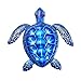 perfk Tortue en Fer Métal, Décoration Murale Extérieure, Décoration de Maison, Suspendue Art Sculpture de Mer pour Patio, Piscine, Jardin, Salon ou Salle de Bain (Bleu)