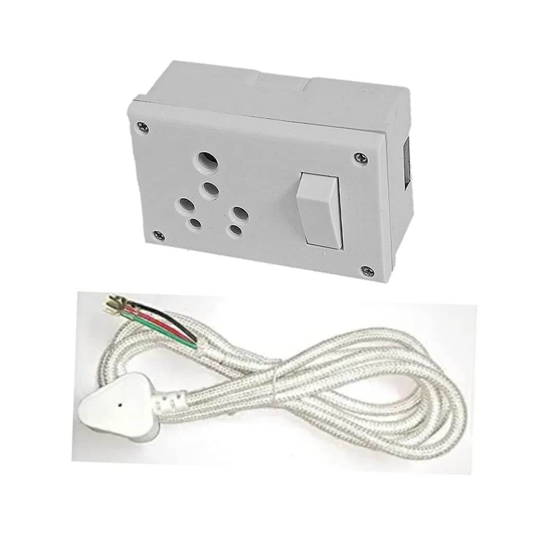 Switch Socket Combined Extension Box for Electric Iron Upto 1000w (5A Plug / 3 Yard Cotton Wire)-image-45