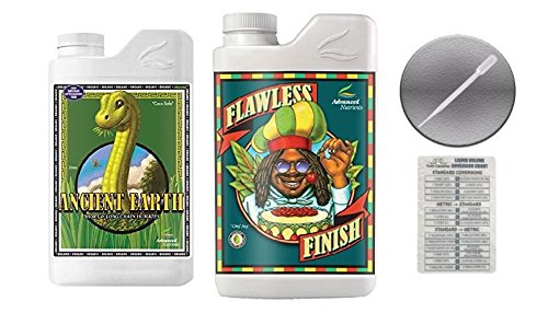 Advanced Nutrients Ancient Earth & Flawless Finish Bundle Pack with Conversion Chart and 3ml Pipette-4 Liter