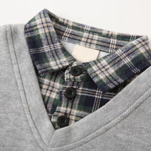 Boys Pullover Hoodie Sweatshirts Kids Toddler Baby Girls Boys Autumn Pocket Winter Plaid Long Pocket Athletic4