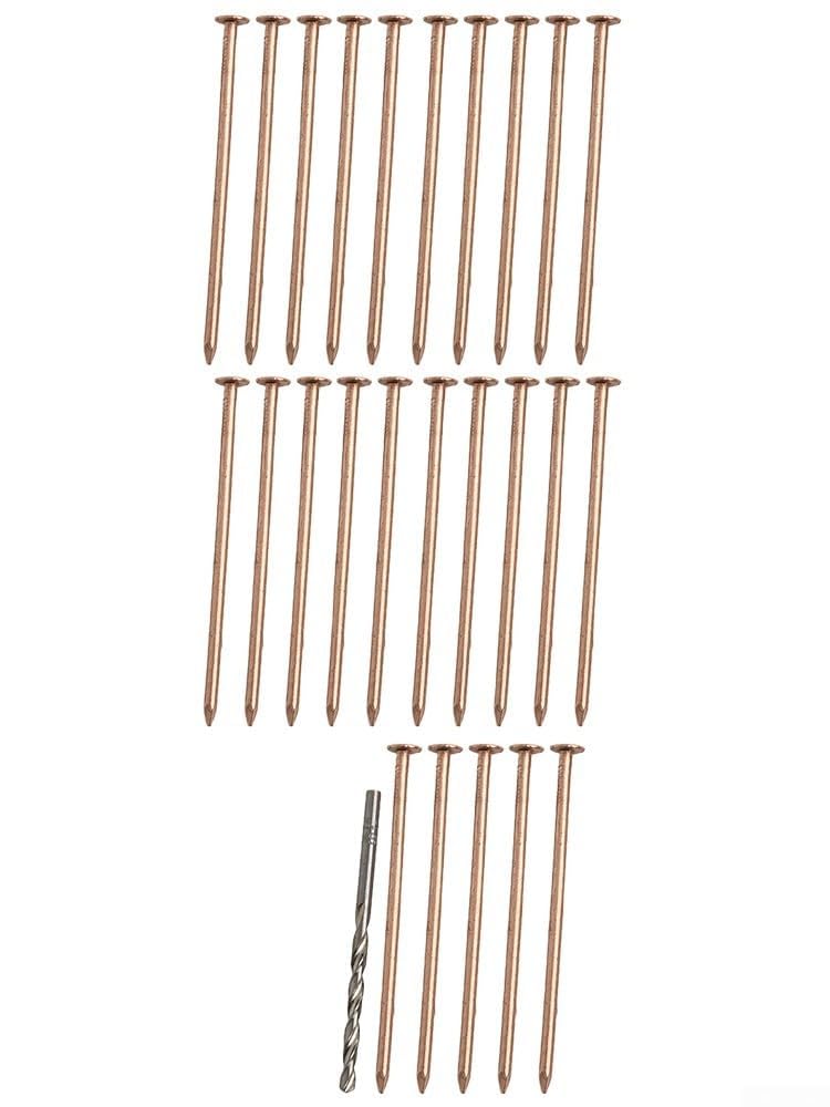 Clavos de cobre para matar árboles de 4 pulgadas de largo, diseñados para árboles y raíces no deseados de manera efectiva (25 piezas)