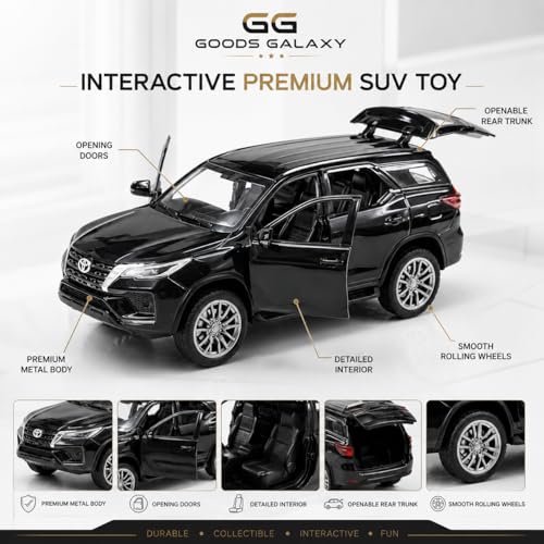 Image of Die-Cast SUV Toy Car with Openable Doors, Rear Trunk, Pull Back Action, Metal Body, for Boys and Girls (FORTUNER)