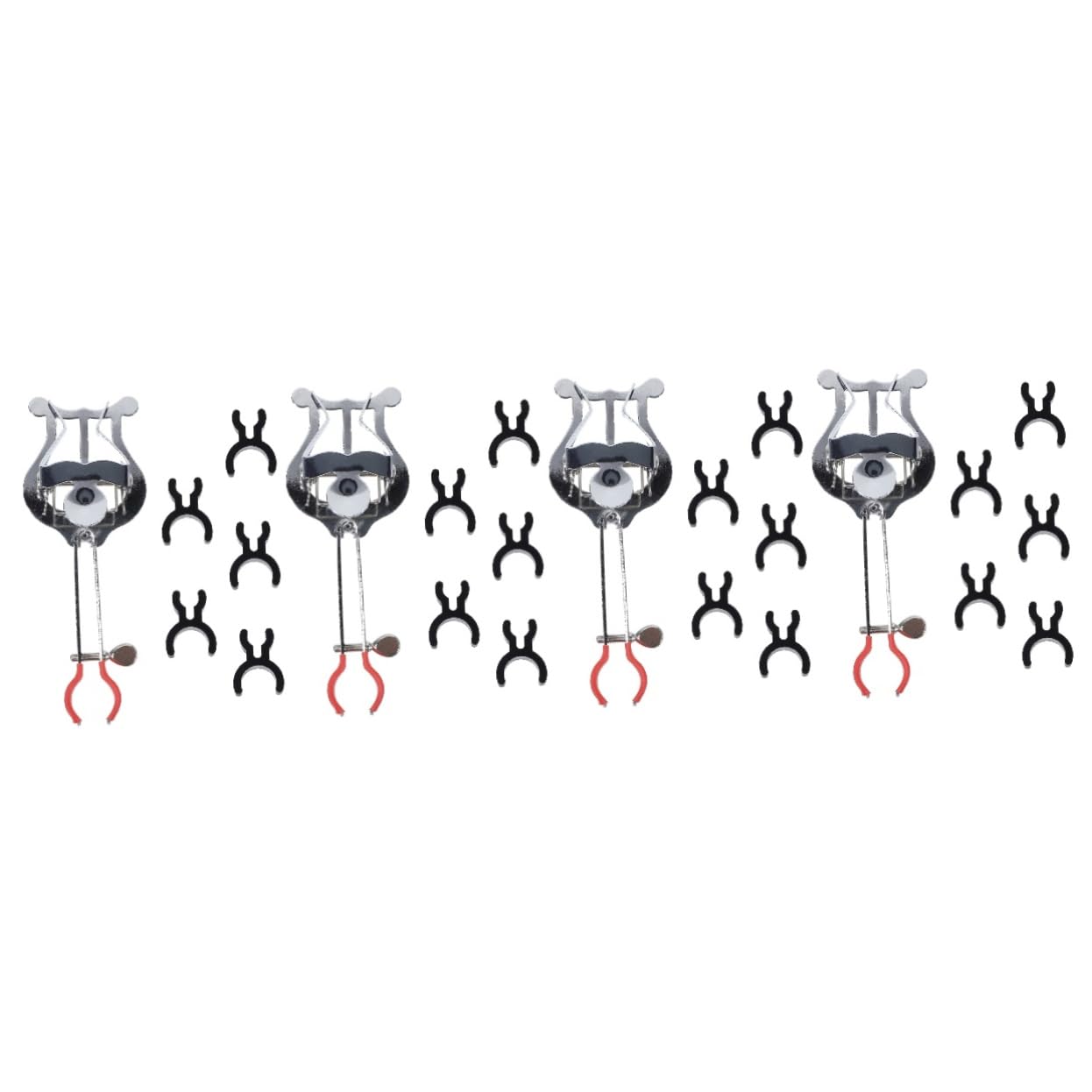 FAVOMOTO 4 Sets Music Score Clamp for Trumpet Trampet Marching Lyre Clip Portable Music Holder