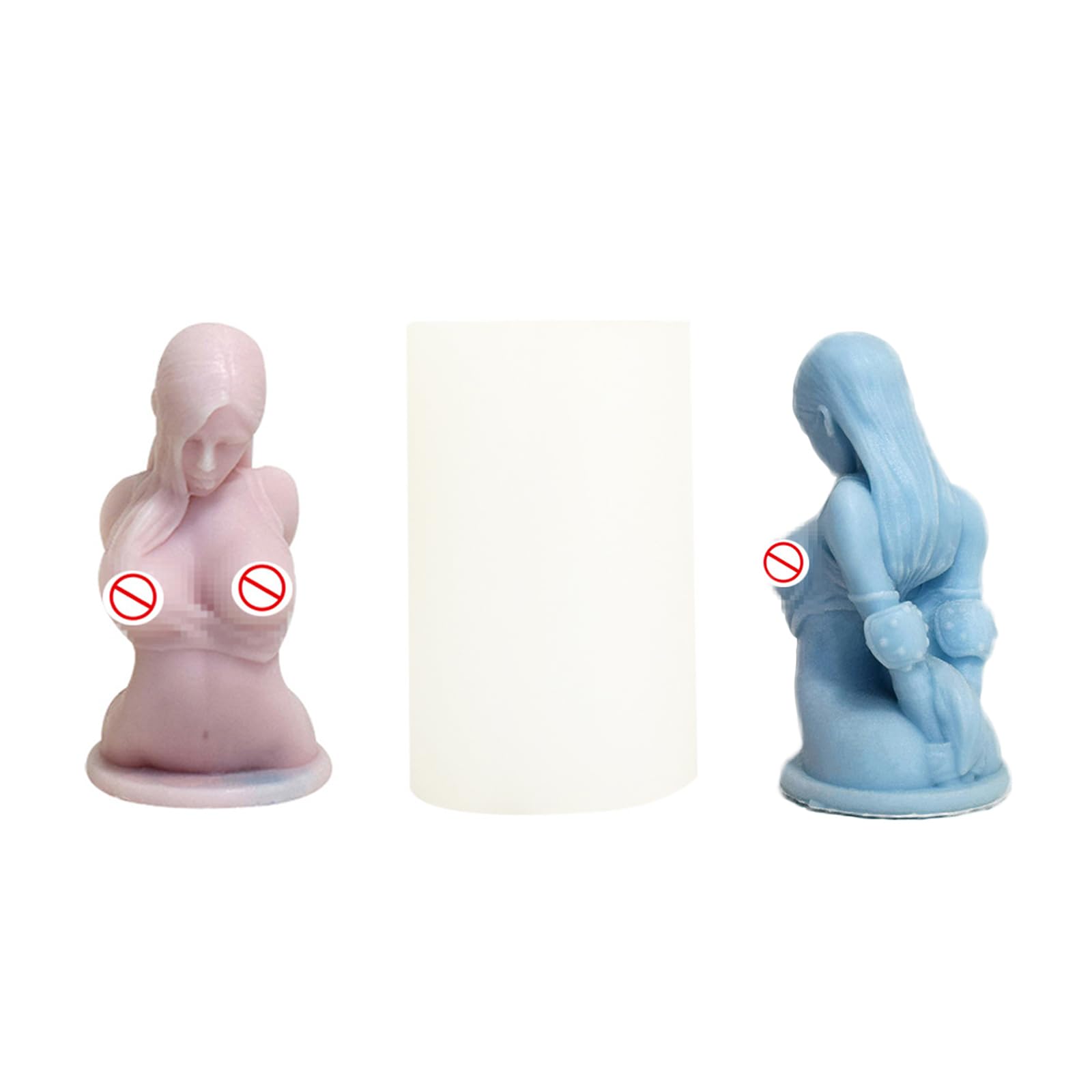 Xidmold 3D Female Body Candle Mould, Bondage Woman Body Curvy Figure Resin Mould, Body Silicone Mold for Soy Wax Candle Plaster Home Decor