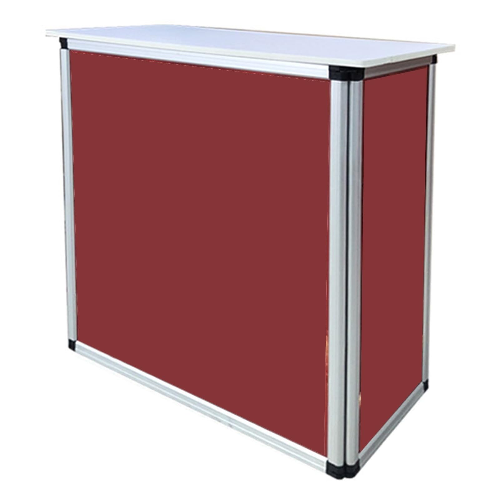 Bancone Fieristico Bancone per Fiere Portatile per Promozione Espositiva, Banco Promozionale Pieghevole per Annunci Stampati, Tavolo da Bar per Leggio Espositivo per Fiere Commerciali, Altezza 29"