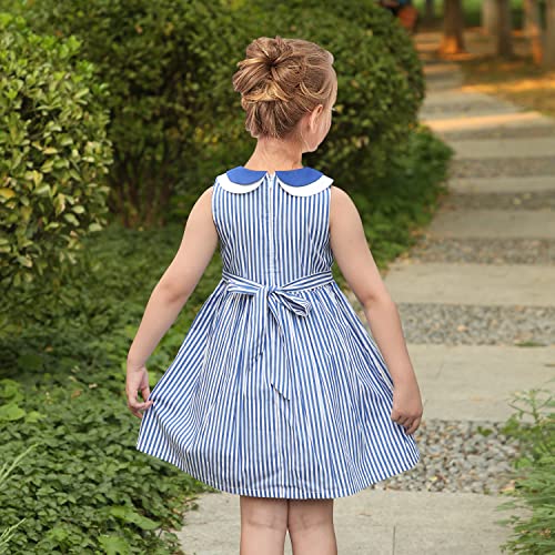 Sunny Fashion Girls Dress Blue Flower Print2