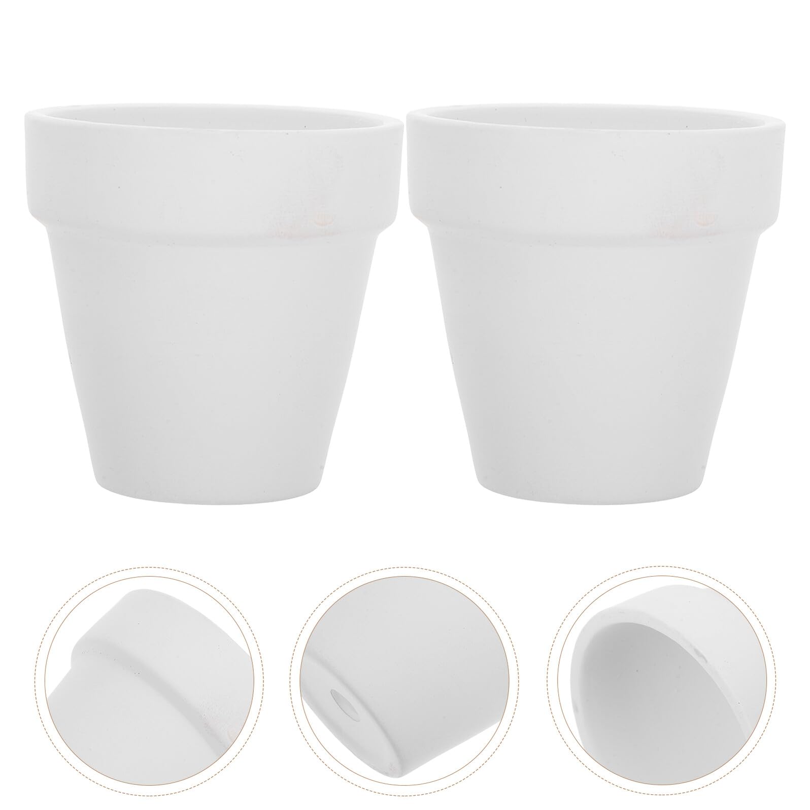 20 Szt. Sztuk Małych Białych Ceramicznych Doniczek z Terakoty z Otworem Idealnych Do Sukulentów Kaktusów i Dekoracji Domu Do Uprawy Roślin
