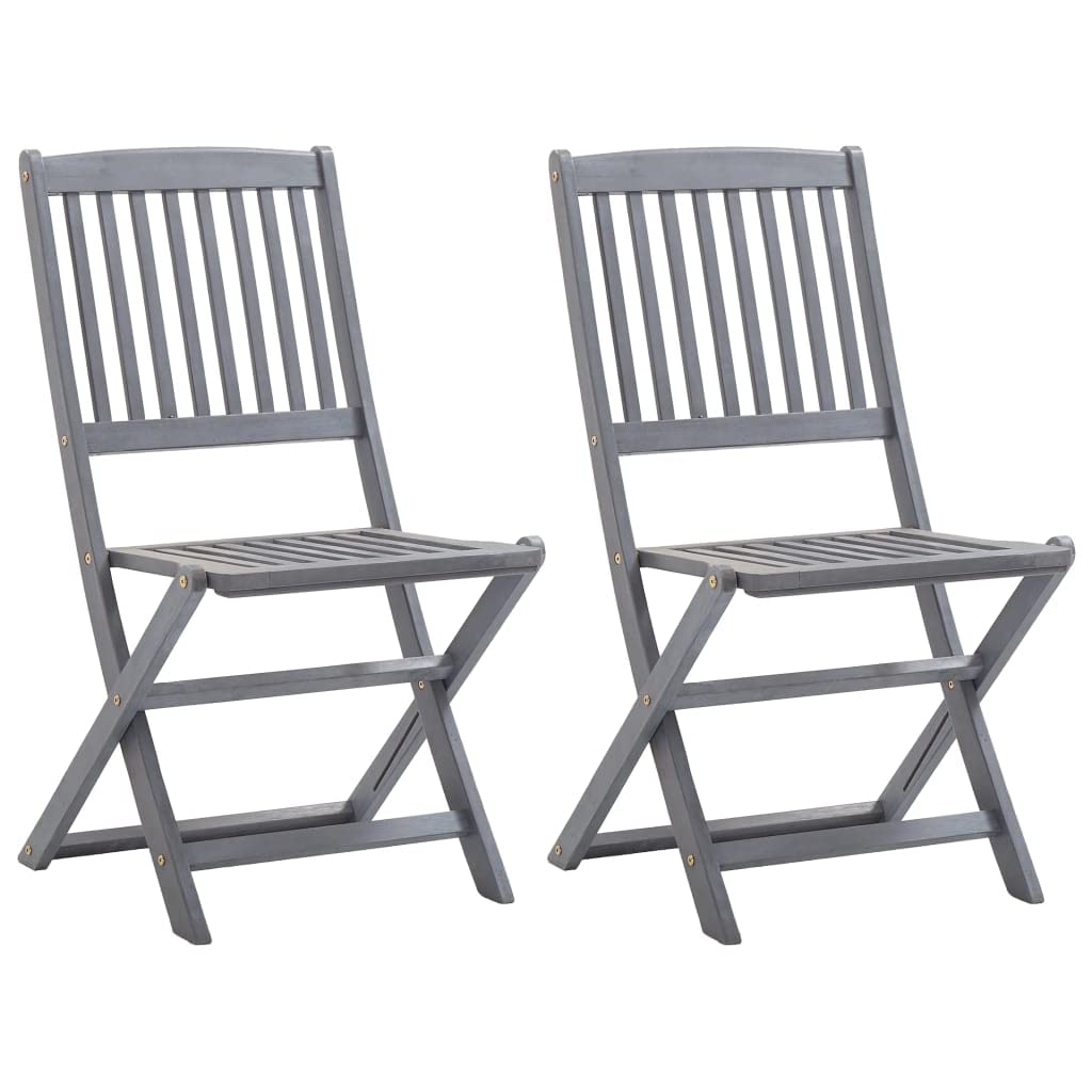 Chaises pliables d'extérieur en bois d'acacia solide pour un salon de jardin durable