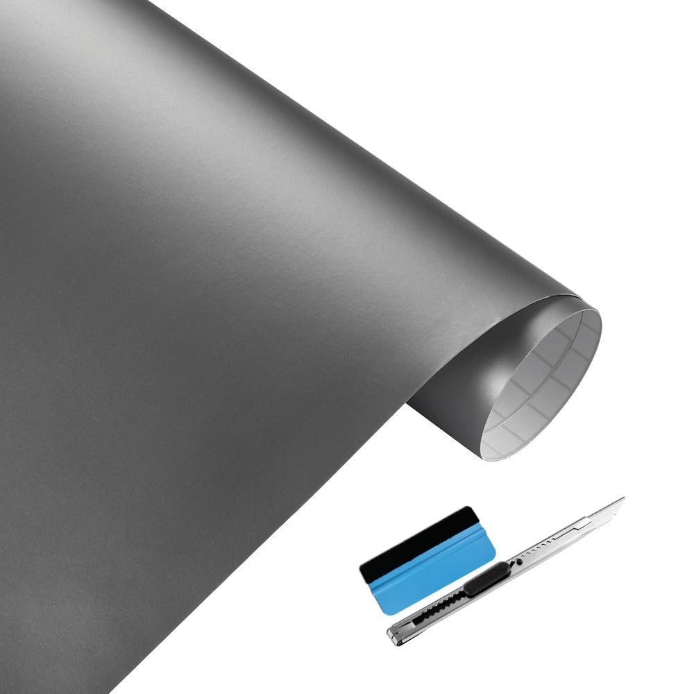 NewL Película autoadhesiva de Vinilo Plata Mate para liberación de Aire, clasificación al Aire Libre para Uso automotriz, Contiene Herramientas de instalación (30 cm x 150 cm) — view 9