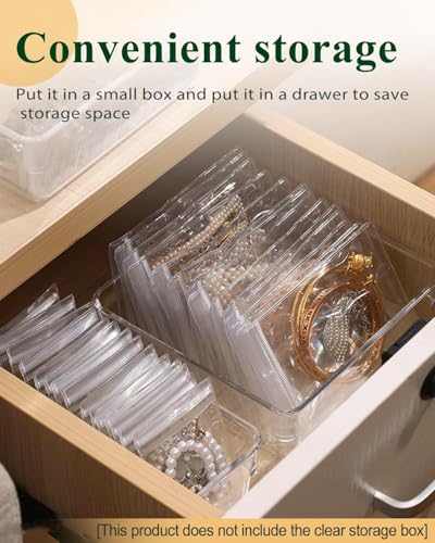 Image of 12Pcs PVC Jewelry Pouches Clear Zipper Bags Mini Transparent Plastic Portable Dustproof Bracelet Storage Bag Anti Oxidizing Earrings for Storage Jewelry Packing Bags (7x6 cm) (12 Pack)