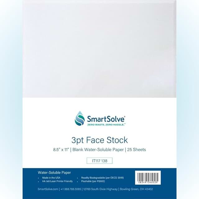 3 pt Water-Soluble Paper