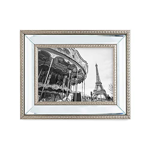 Isaac Jacobs 5x7 Champagne Mirror Bead Picture Frame - Image 3