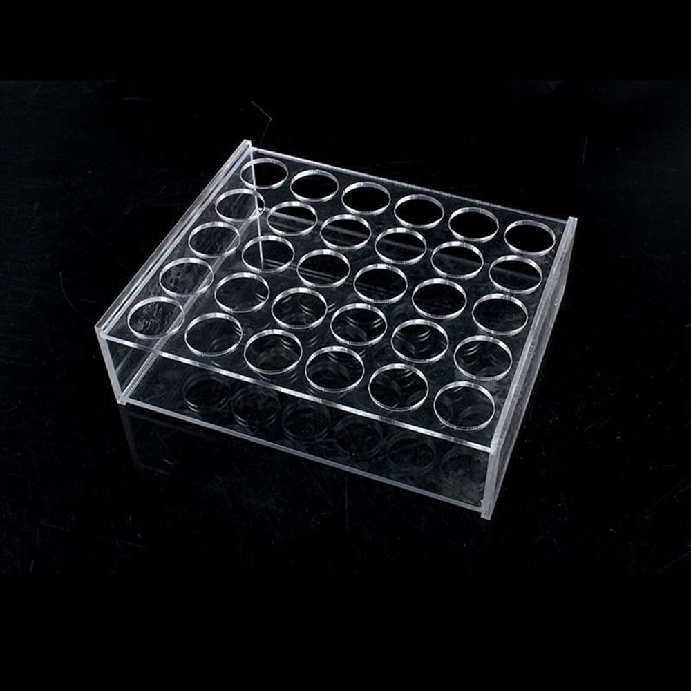 Plexiglas-Reagenzglas-Rack Transparentes Reagenzglas-Halter für zweireihige Säulen-Reagenzglas-Rack-Dropper-Rack-chemische Versuchs ausrüstung (20/30 ml (30 Löcher))
