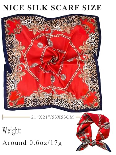 100% Mulberry Silk Scarf for Women Hair Lightweight Square Neckerchief Wrap For Head Scarves 21"2