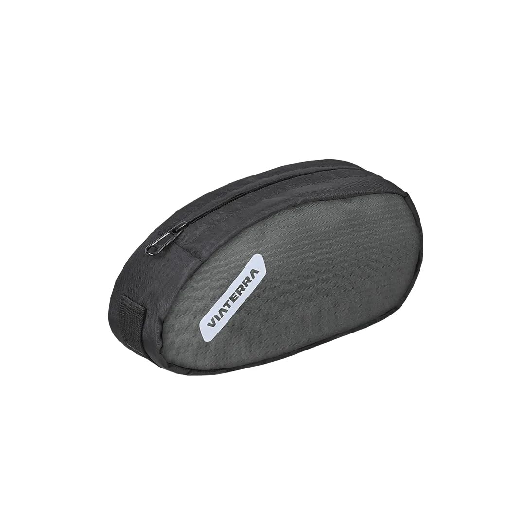 ViaTerra Cycle Seatpost Bag | Carry Essentials | Under seat Storage | Secure mounting (Grey)-image-2