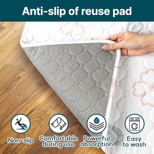 Image of Extra Large Washable Dog Pee Pads (2 Pack), 31 inchx36 inch Reusable Waterproof Pad for Large Dogs, Super Absorbent, Non-Slip Indoor Puppy Training Mat