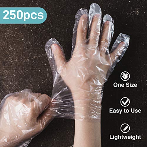 Keppi Kitchen Gloves | 250 Pk | Food Gloves Disposable for Cooking, Food Service, Food Handling, Prep & Serving | Latex and Powder Free - One Size Fits Most - Thumbnail 5