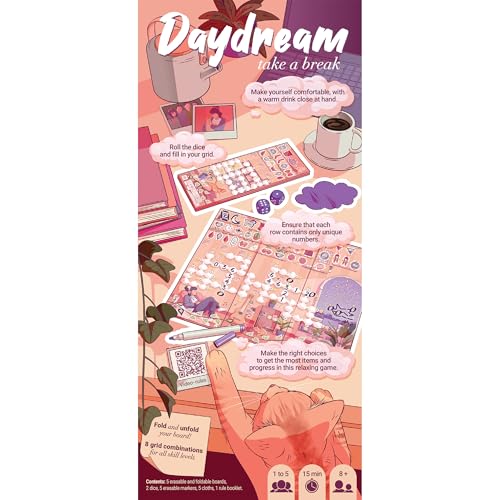Daydream juego de mesa roll-and-write con tableros plegables miniatura 2