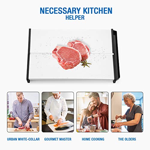 LEPO Fast Defrosting Tray, Eco Friendly Quick Defrosting Tray for Thawing Frozen Meat, Rapid Thawing Plate for Fast Defrosting Frozen Food, Quick Food Defroster Thawing Board for Meat Pork Beef Fish