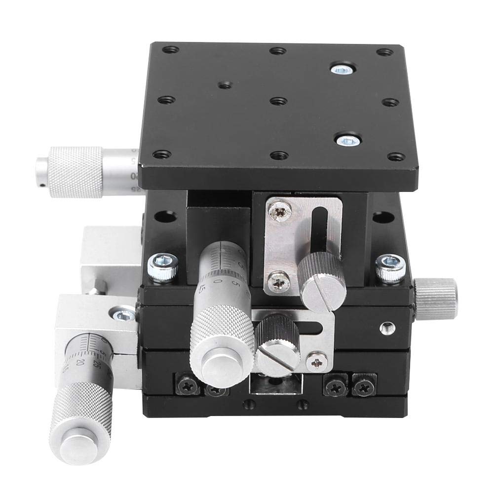 Manuelle lineare Bühne, LD60-LM XYZ 3-Achsen Manuelle lineare Bühne Trimmplattform Tuning Schiebetisch 60 x 60 mm