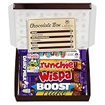 British Favourites Chocolate Gift Hamper Box | 7 Full Size Bars | Letterbox Friendly | Curlywurly, Dairy Milk, Crunchie, Flake, Wispa, Boost & Freddo | Chocolate Gift for Men, Women & Kids | Birthday,