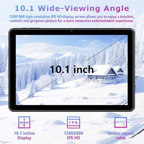 Image of 10 inch Android 15 Tablet with Case, 18GB + 128GB, 1TB Expansion, Octa-Core Compatible Widevine L1 Tablet with WiFi 5, 6000mAh, T310 CPU, High Performance, Processor
