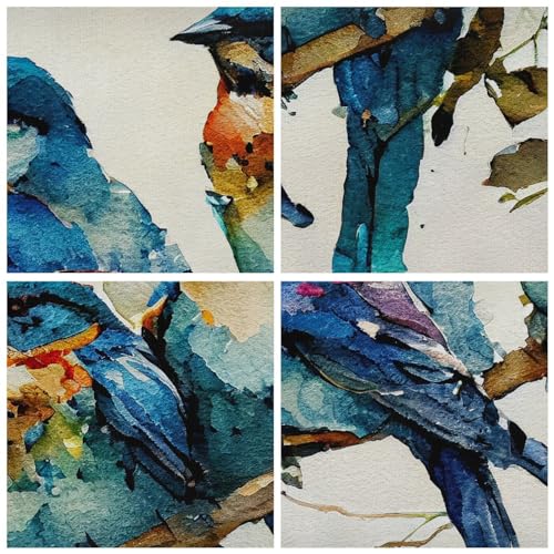 Impression sur toile oiseaux decoration murale moderne de 50x70cm pour salon - 5