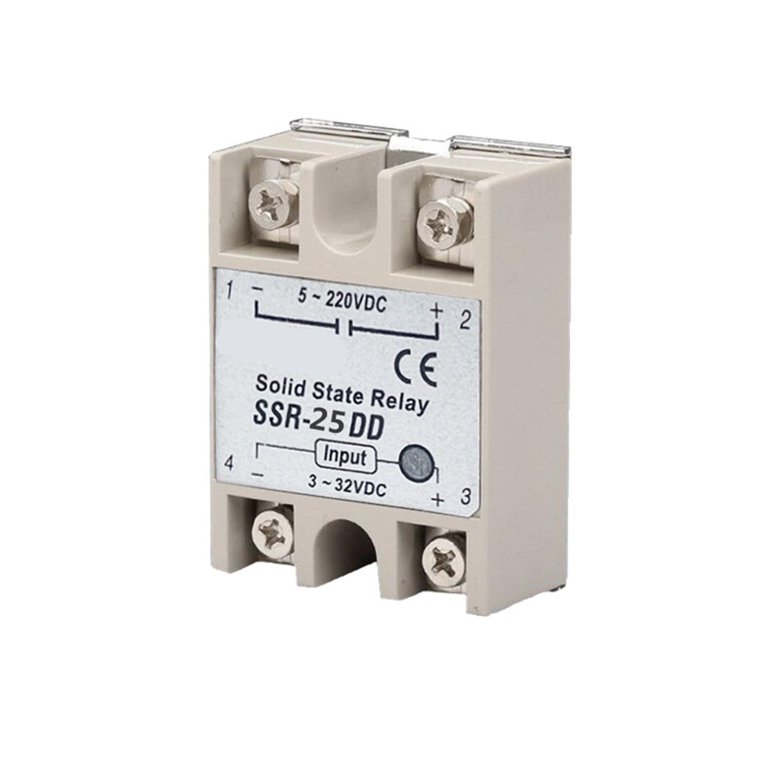 1Pcs Solid State Relay SSR-10DD SSR-25DD SSR-40DD SSR-60DD 60A 75A 100A 3-32V to 25-220 SSR 60DD 75DD 100DD(10DD)