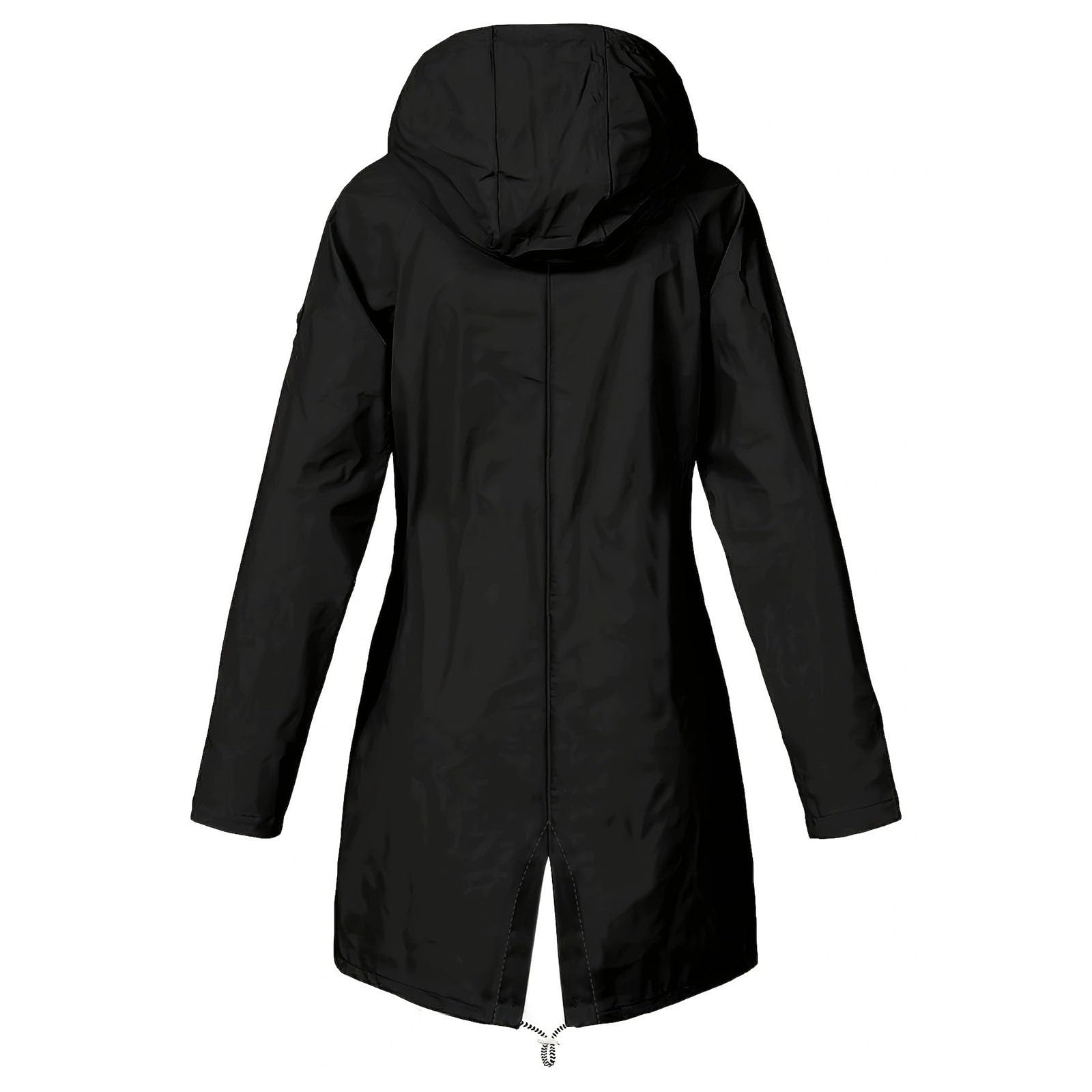 Giacca Antipioggia Da Donna Leggera Con Cappuccio Lungo, Impermeabile, Viaggio, Antivento, Trench Giubbotto Elegante Trekking Antivento Corsa Running Impermeabili E Impermeabile Lungo