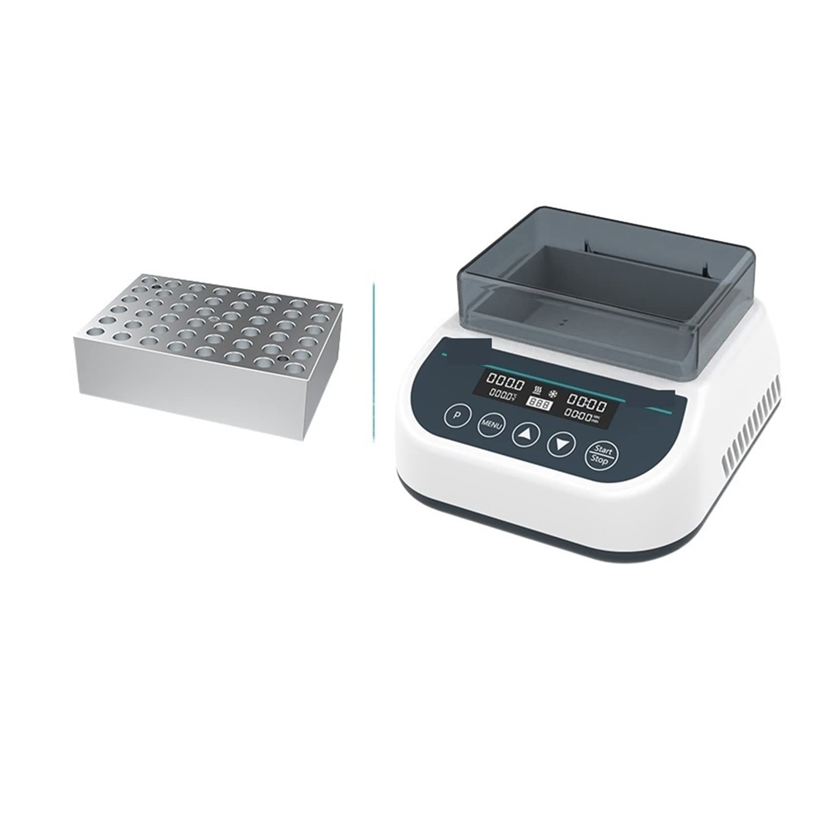 Licuadora de laboratorio, mini equipo de laboratorio incubadora de baño seco Coctelera incubación de incubación de incubación de calefacción con bloque de calefacción 0,5/1,5/2/5/5/50 m