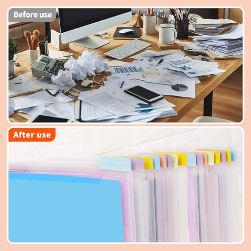 Image of WRAPXPERT Modern Scrapbook Paper Storage, 24pcs, 12x12 inch, Holds Up to 100 Sheets Each, Frosted White, Transparent, Acid-Free and PVC-Free, Perfect for Arts & Crafts
