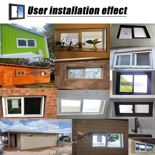 Ventana corredera con vidrio templado y mosquitera para cobertizos y sótanos 7