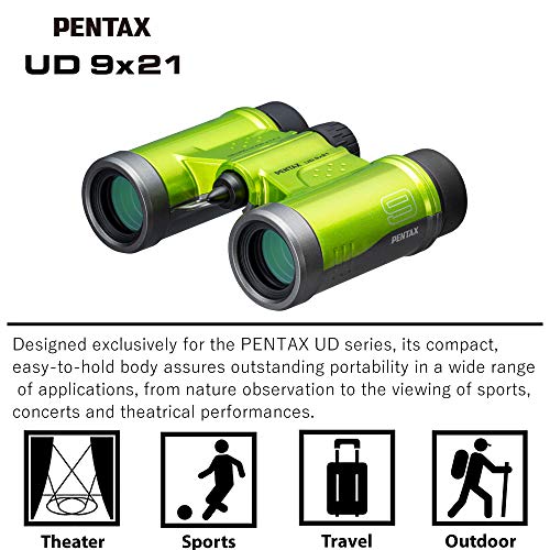 Binoculares Pentax UD 9x21 Verde compactos miniatura 4