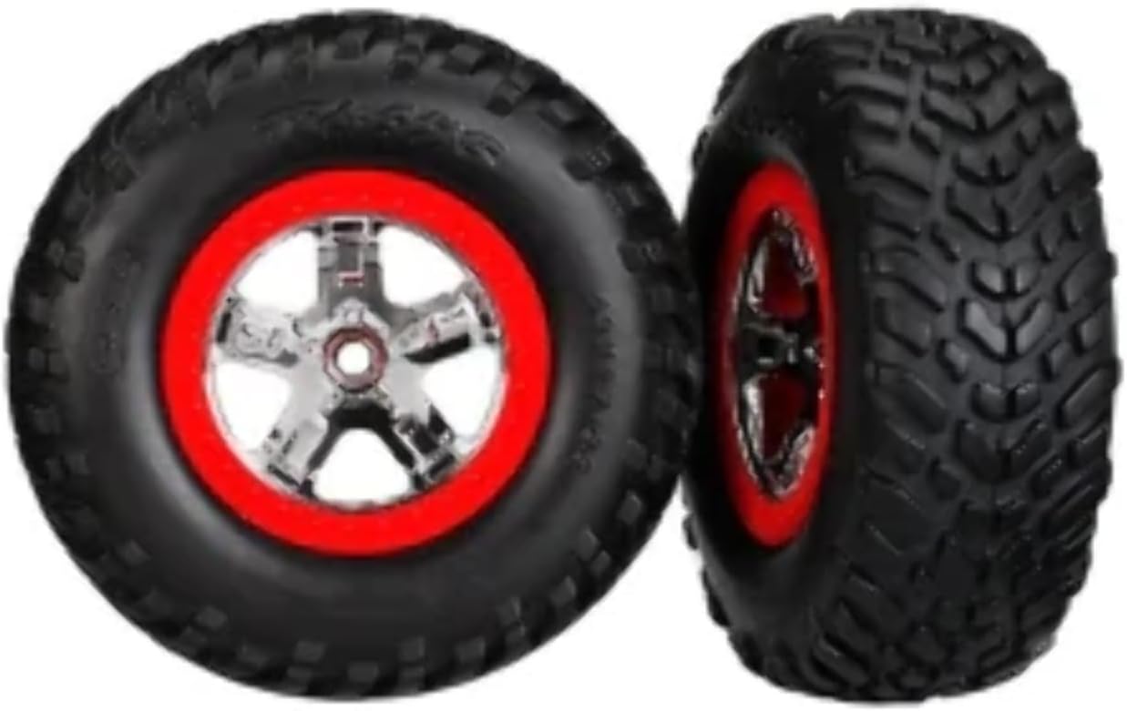 Traxxas Tra5887R Tires & Wheels, Assembled, Glued (S1 Compound) (Sct,