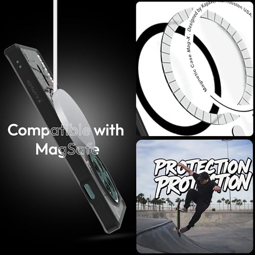 Image of KAPAVER Mag-X Back Cover Case Compatible with OnePlus 12 5G (PC+TPU) (GPS Delhi), Grey