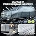 WARSUN Airtight Hail Car Cover with Thickened Real PVC Airbag Heavy Duty Anti-Hail Car Cover Protection for SUV Sedans Length Between 166-198 Inches(with Air Pump)