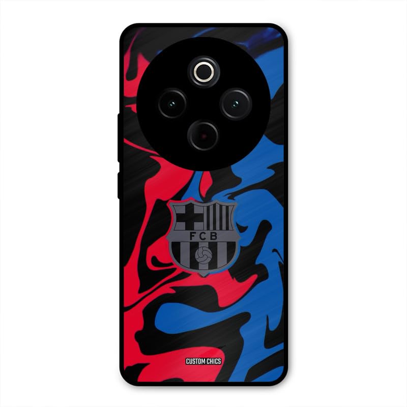 Image of PrintShield FC Barcelona Comic Back Cover for Vivo T4, Shockproof Printed Phone Case with Soft TPU Sides & Anti-Slip Grip