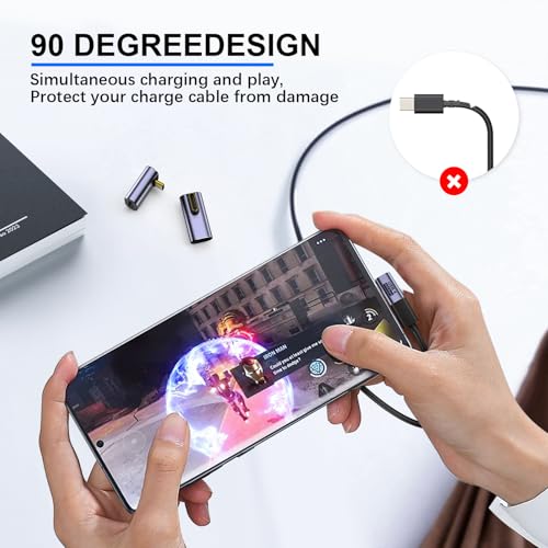 LUIRSAY USB C Winkelstecker 90 Grad, 3PCS USB C Winkelstecker 40Gbps, PD100W und 8K@60Hz, 90 Grad Adapter für iPhone16/15, MacBook Pro, iPad Pro,Tablet, Sumsung Phone und andere Typ C Geräte