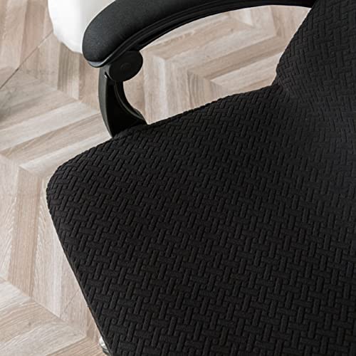 Housse de chaise bureau extensible zip pour masquer usure siège