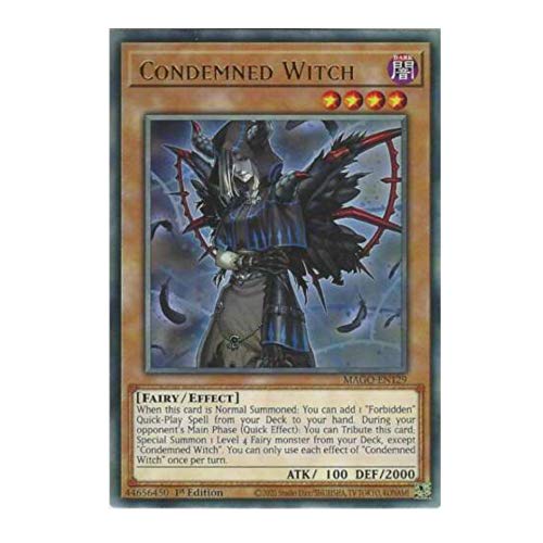 Amazon.com: Condemned Witch - MAGO-EN129 - Gold Rare - 1st Edition