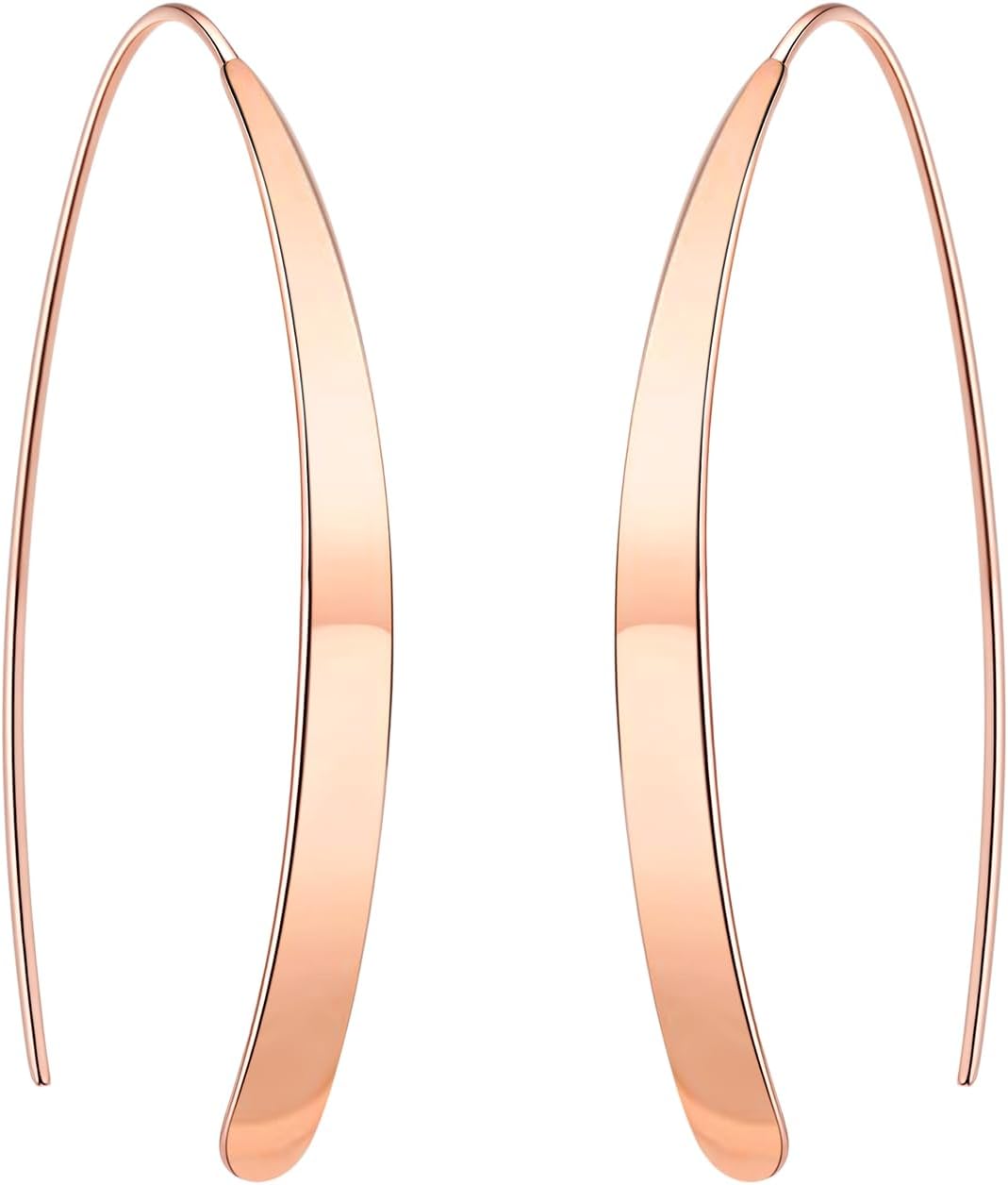 14K Gold Hoop Spiral Threader Dangle Drop Earrings forWomen, Hypoallergenic Comfort Design Fashion Jewelry Gift