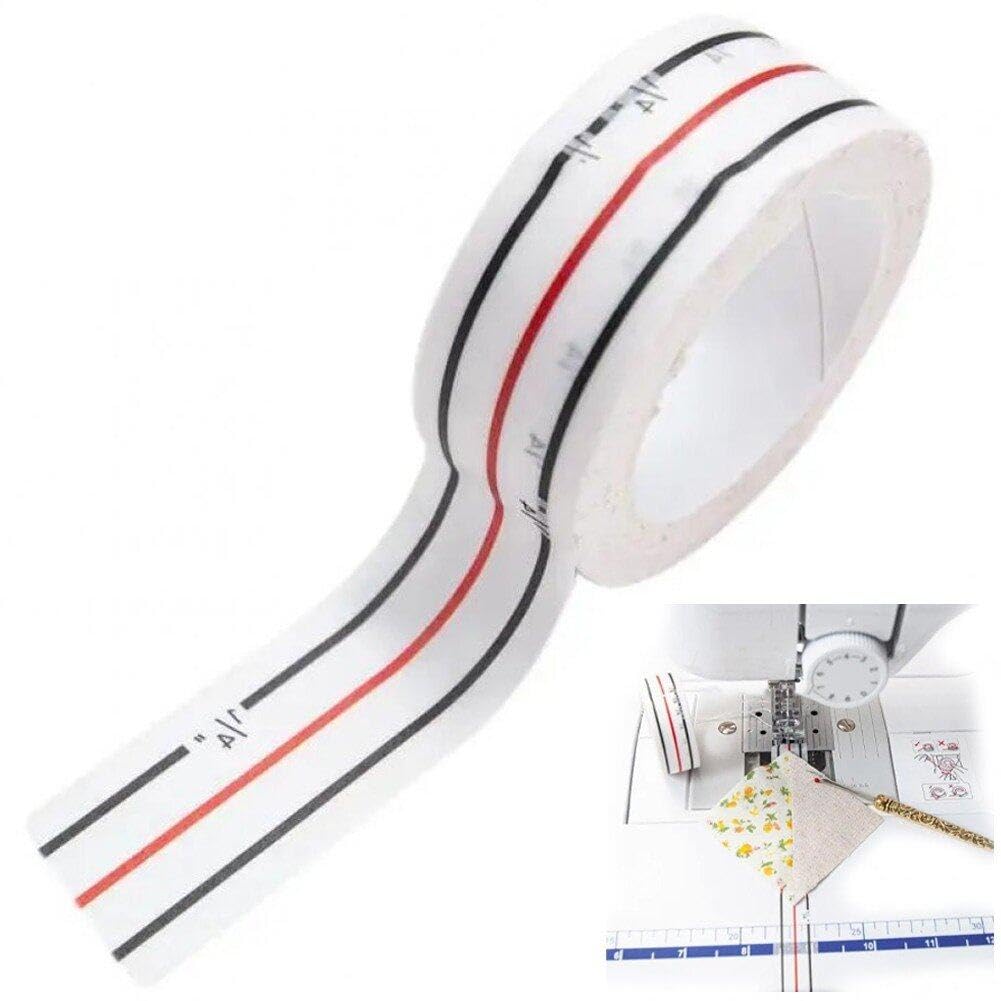 Luxylei As Shown Diagonal Seam Tape 2Pcs Easy To Tear Sewing Basting Tape Straight Diagonal Seams Instruction Tool To Mark The 1/4 Inch On Machine