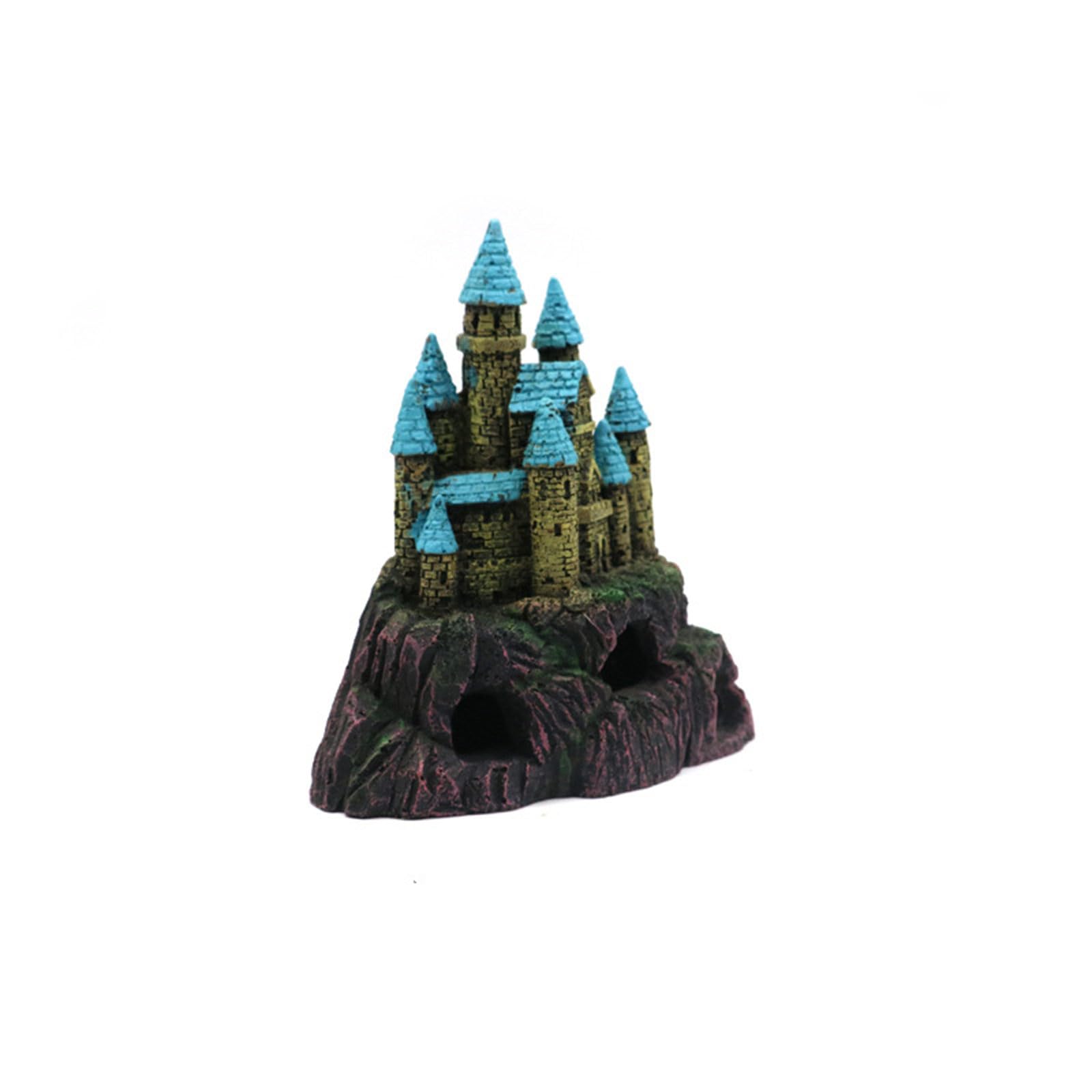 Meiliyizu Cartoon Castles Shape Aquarium Decorations Resin Small Fishes Tanks Decorations Fish Tanks Landscape Decoration Artistic Underwater Castles Hideouts Creative Aquarium Decoration