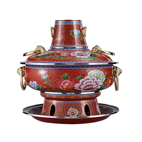 Olla China de Cobre Cloisonne 34cm para Hot Pot miniatura 1