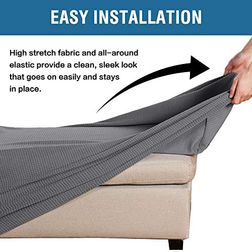 image for H.VERSAILTEX Ottoman and Sofa Seat Cushion Combined Cover Slipcover Re