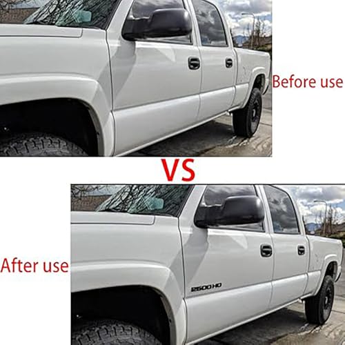 Image of Pair Set 2500Hd 2500 Hd Letter Emblems Badges Replacement for Front Right Left Door Side Nameplates Decals Sticker (Gloss Black)