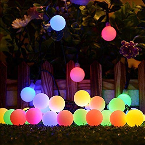 NOBRAND 100LED Solar String Flowers Fairy Lights 10m 20m Waterproof Outdoor Solar String Lights Decorated Garden Christmas Holiday light (Emitting Color : Multicolor, Wattage : 5M 20LEDs)